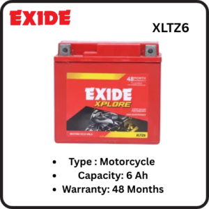 EXIDE MOTORCYCLE BATTERY - XLTZ6